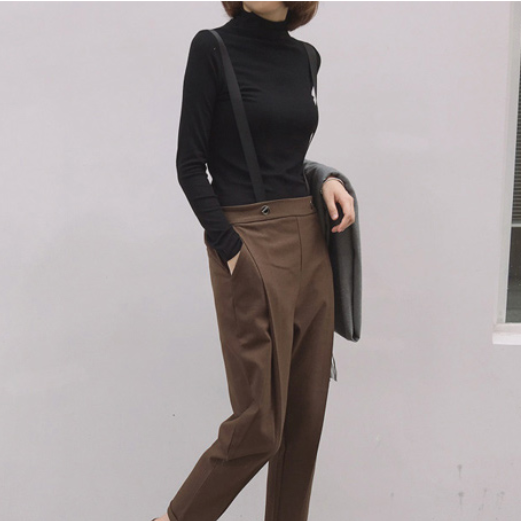 Áo thun nữ tay dài dáng ôm phong cách Hàn Quốc