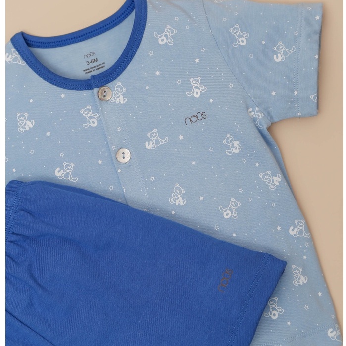 [Nous] Bộ cộc tay cài giữa petit có kích cỡ từ 3 đến 12 tháng