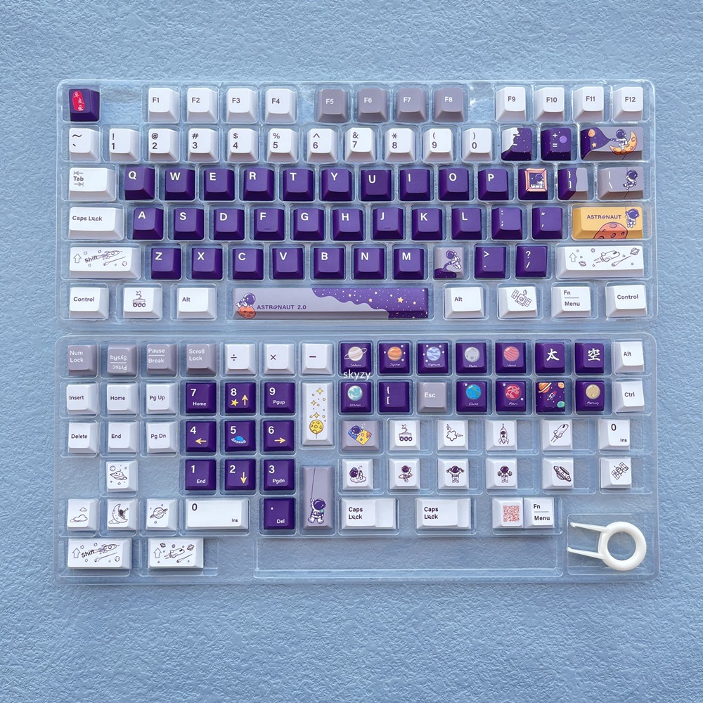 137 phím New Astronaut Keycap Cherry Profile người không gian anime PBT DYE SUB bàn phím cơ học keycap