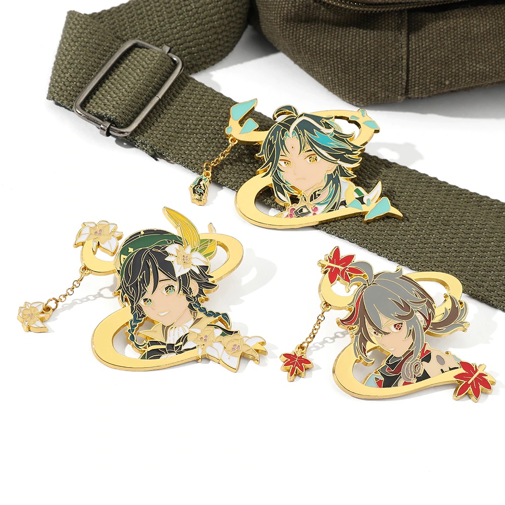 [50 MẪU] Pin cài áo nhân vật Genshin Impact Venti/ Xiao/ Keqing/ Zhongli/ Ganyu/ Yoimiya/ Kazuha/ Childe/ Aether - GC447