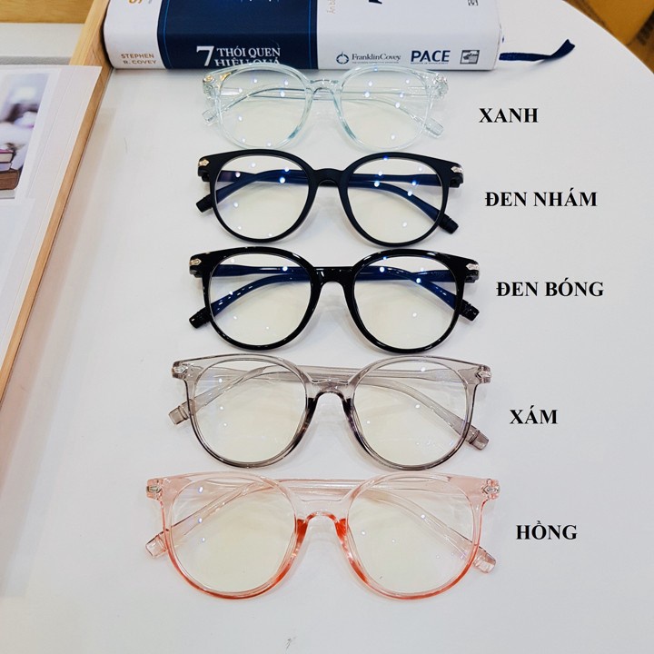 Mắt kính gọng tròn chống bức xạ mặt trời phong cách retro thời trang Hàn Quốc mã k108