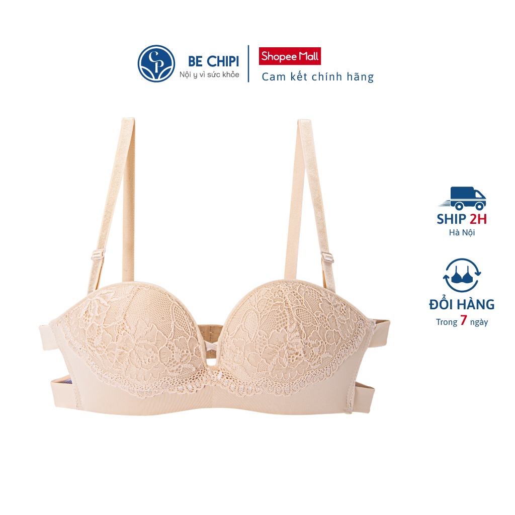 Áo Lót Không Gọng Đệm Vừa Nâng Ngực Có Ren Quây Ngang Dây Lưng Chống Tuột By BECHIPI - AL0903 - Hàng mới về