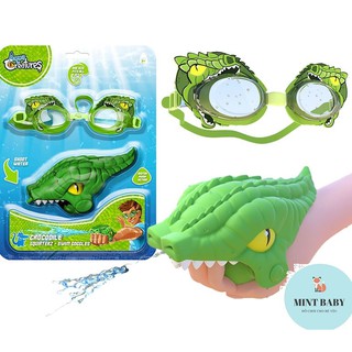 Bộ đồ chơi phun nước kèm kính bơi AQUA CREATURES hình cá sấu