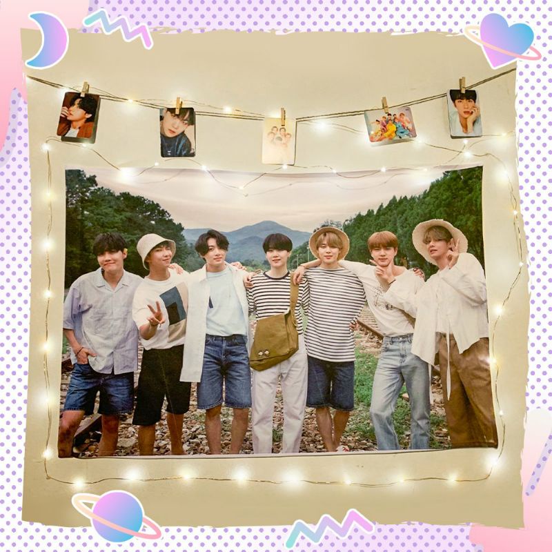 Tranh vải BTS treo tường trang trí, làm back ground 💜💜💜