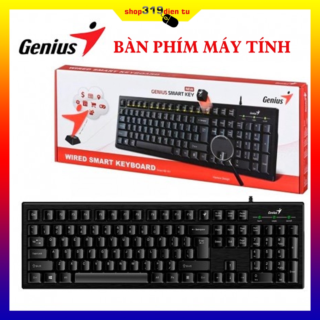 BÀN PHÍM MÁY TÍNH GENIUS KB101/ KB-117 USB Smart CHÍNH HÃNG GIÁ RẺ