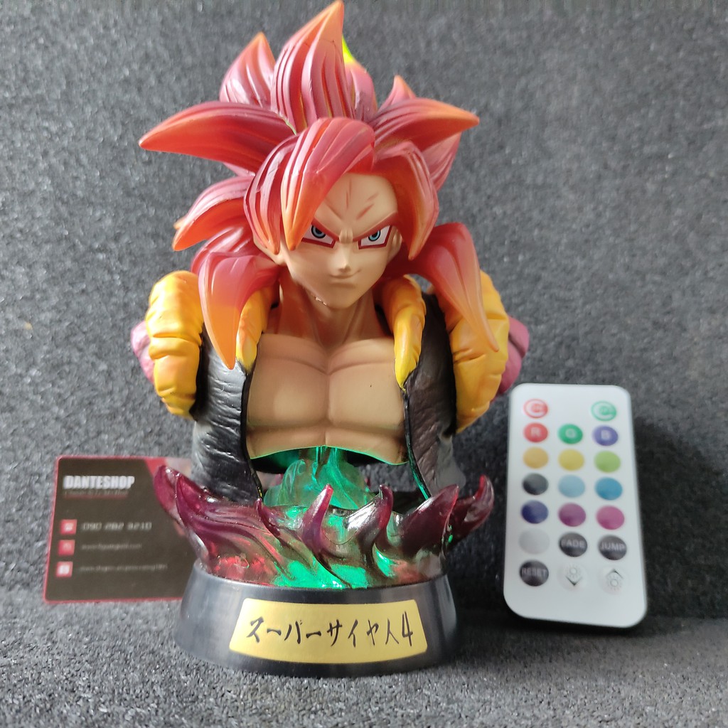 Mô Hình Figure Dragon Ball Supper  (LED RBG) Tượng Bán Thân Gogeta SSJ4