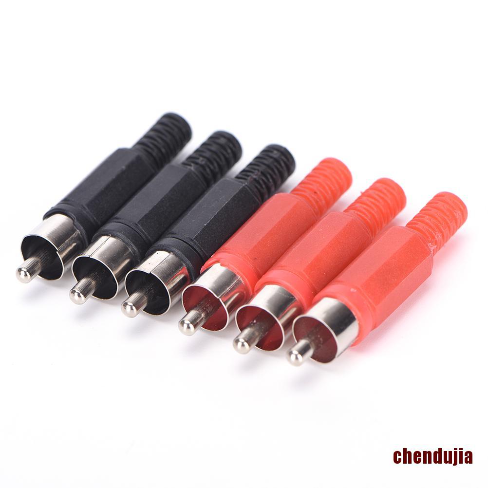 Set 20 Đầu Nối Dây Cáp Âm Thanh Video Rca Màu Đen Và Đỏ | BigBuy360 - bigbuy360.vn