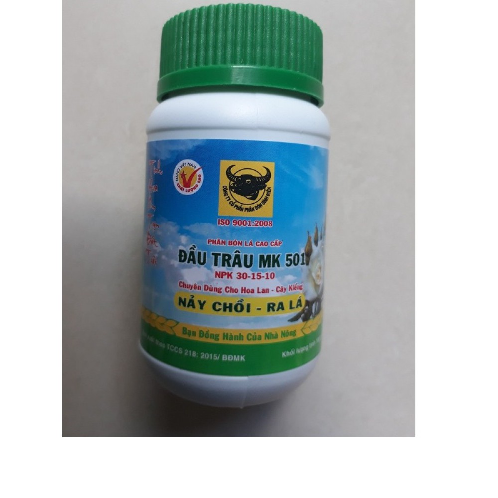 Phân bón cao cấp đầu trâu 501 dùng cho lan, tăng khả năng ra lá