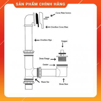 (FreeShip) Bộ xả bồn tắm nằm bằng đồng