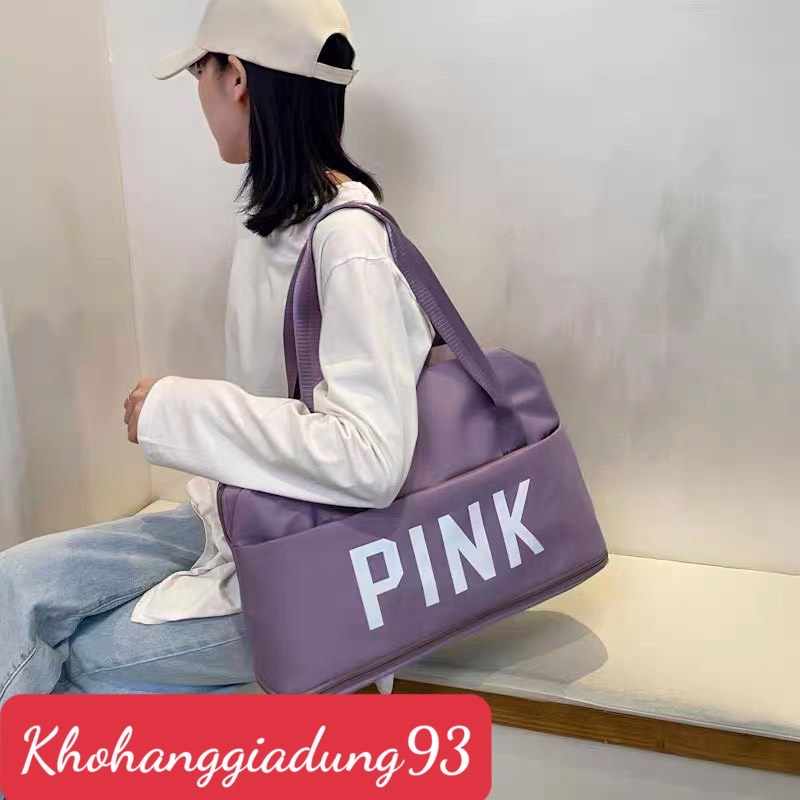 [FREESHIP] Túi Xách Du Lịch Cỡ Lớn 2 Tầng PINK - Túi Du Lịch Đa Năng Nam Nữ Sang Trọng Trọng Lượng Nhẹ Chống Thấm Nước T