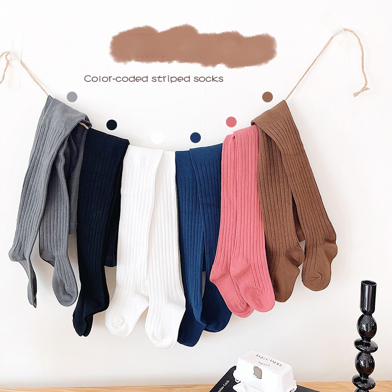 Quần Tất Trơn Màu Sắc Siêu Co Giãn Dành Cho Bé Gái