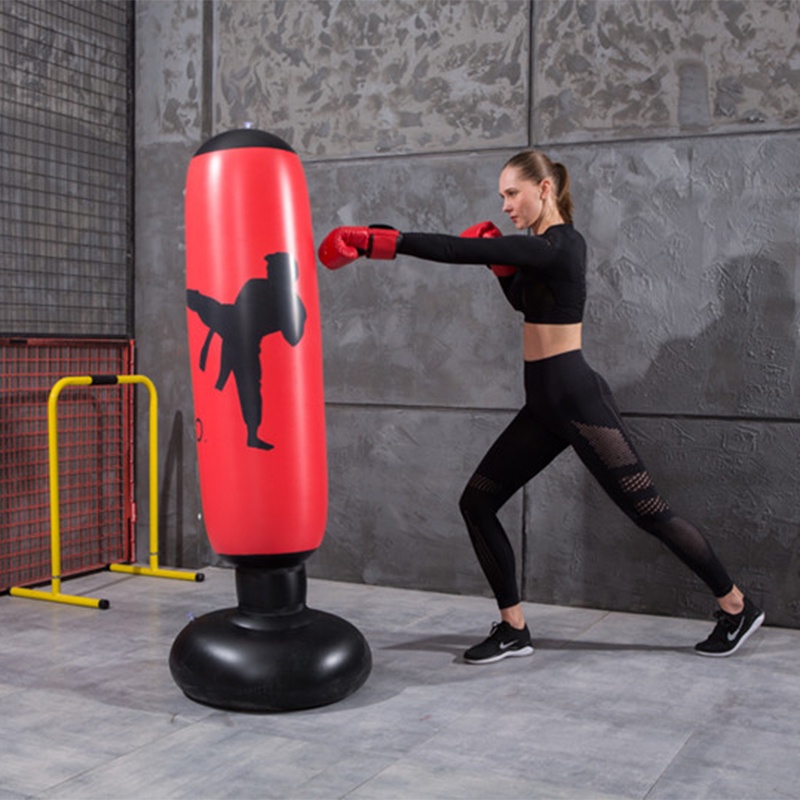 Bao Cát Võ Thuật - Trụ Hơi Đấm Bốc Phản Xạ Phiên Bản 3.0 - Bao Đấm Boxing Tập Võ Tự Đứng Lắc Lư