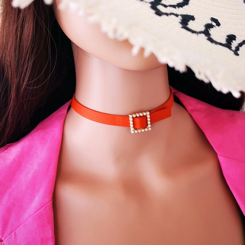 Vòng Cổ Choker Da Pu 2 Trong 1 # 5040