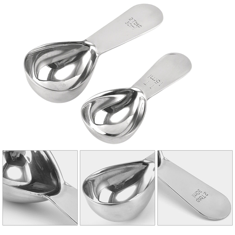 Coffee Scoop: U-Taste Durable 18/8 Stainless Steel Measuring Coffee Scoop 1 tablespoon &amp; 2 tablespoon: