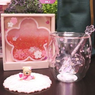 Cốc Nước Thủy Tinh Hình Bàn Chân Mèo Họa Tiết Ngôi Sao Dễ Thương (Ku2)