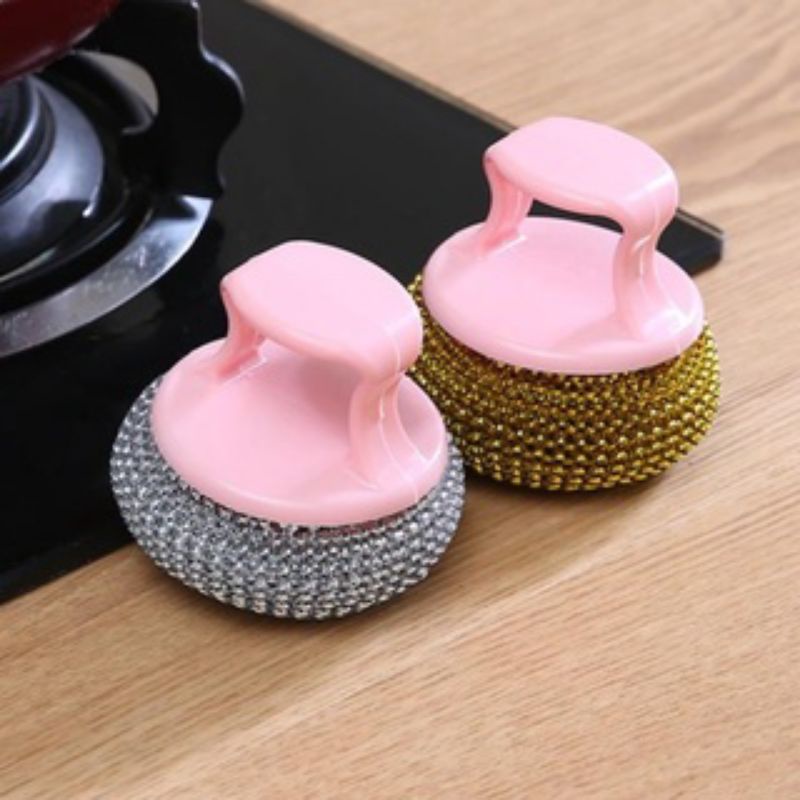 Cọ Rửa xoong nồi không rỉ, bùi nhùi đánh xoong nồi Có Tay Cầm Siêu Bền Có Tay Cầm Sạch Sẽ