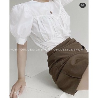 Set áo trắng cv nâu