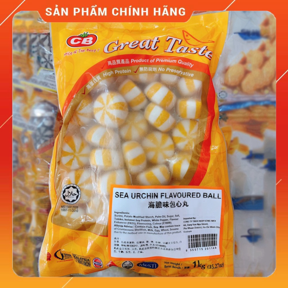 Viên Thả Lẩu Malaysia Bánh Bao Hải Sản NHÍM BIỂN Nhân Trứng Cá