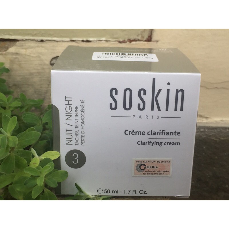 Kem dưỡng trắng da ban đêm Soskin Clarifying Cream 50ml