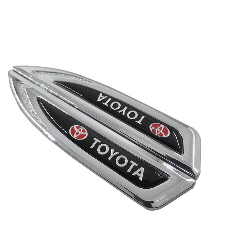 FENDER Set 2 miếng dán kim loại in logo TOYOTA cho xe hơi | BigBuy360 - bigbuy360.vn