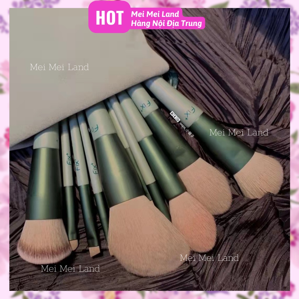 Bộ 13 Cọ Make-Up Chuyên Nghiệp Lông Mềm Mịn Bao Vải Sang Trọng