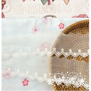 ⚡SỈ LẺ⚡Ren viền- ren chân thêu hình ngôi sao trang trí váy áo Lolita, làm phụ kiện handmade, DIY cho doll