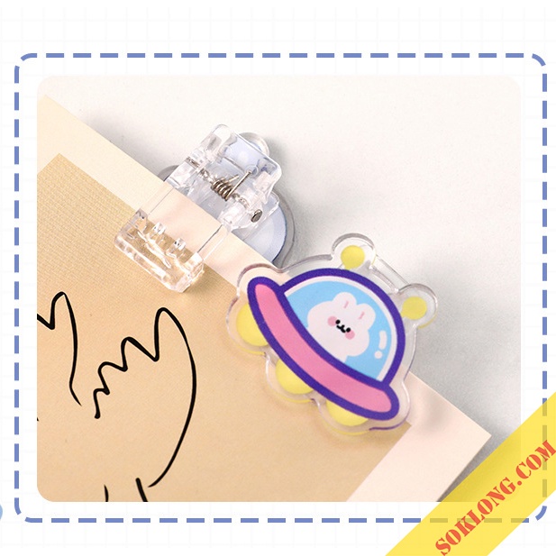 Kẹp giấy động vật cute trong suốt K66 kẹp tài liệu dễ thương mini đánh dấu ghi chú