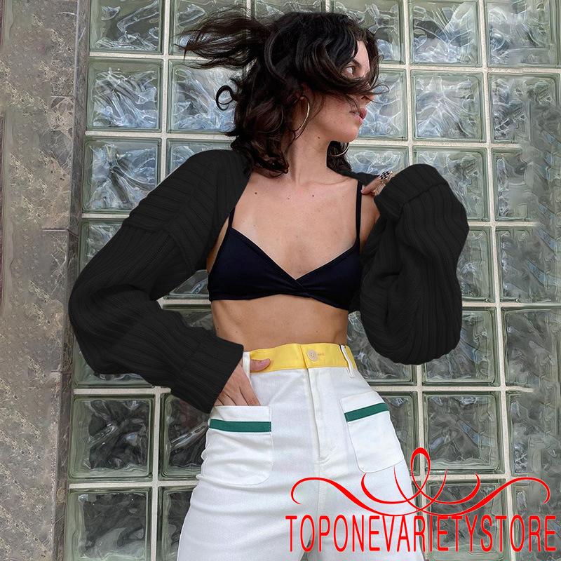  Áo Len Lửng Tay Dài Thời Trang Cho Nữ