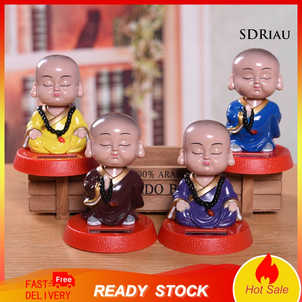 Đồ Chơi Tượng Chú Tiểu Hoạt Hình Sử Dụng Năng Lượng Mặt Trời