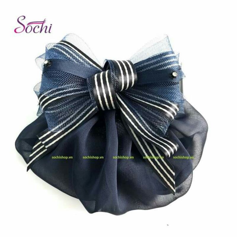 Kẹp tóc búi lưới Thái : màu xanh 🍀🍀 voan mềm nhẹ như không làm đau gẫy tóc khi sử dụng
