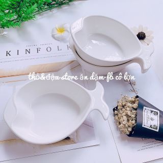Bát cá tim sứ ăn dặm loại to