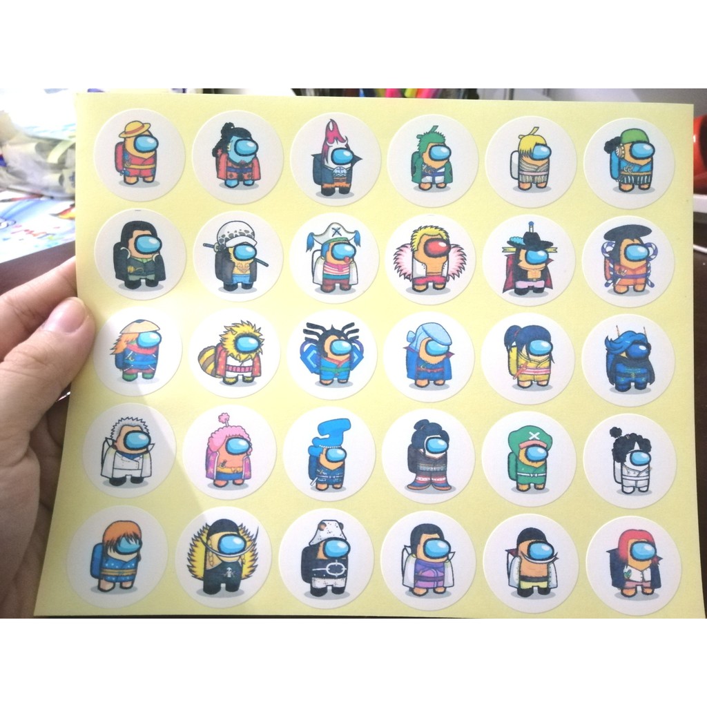 30 hình dán Stickers Among us phiên bản mới - MÃ 1422