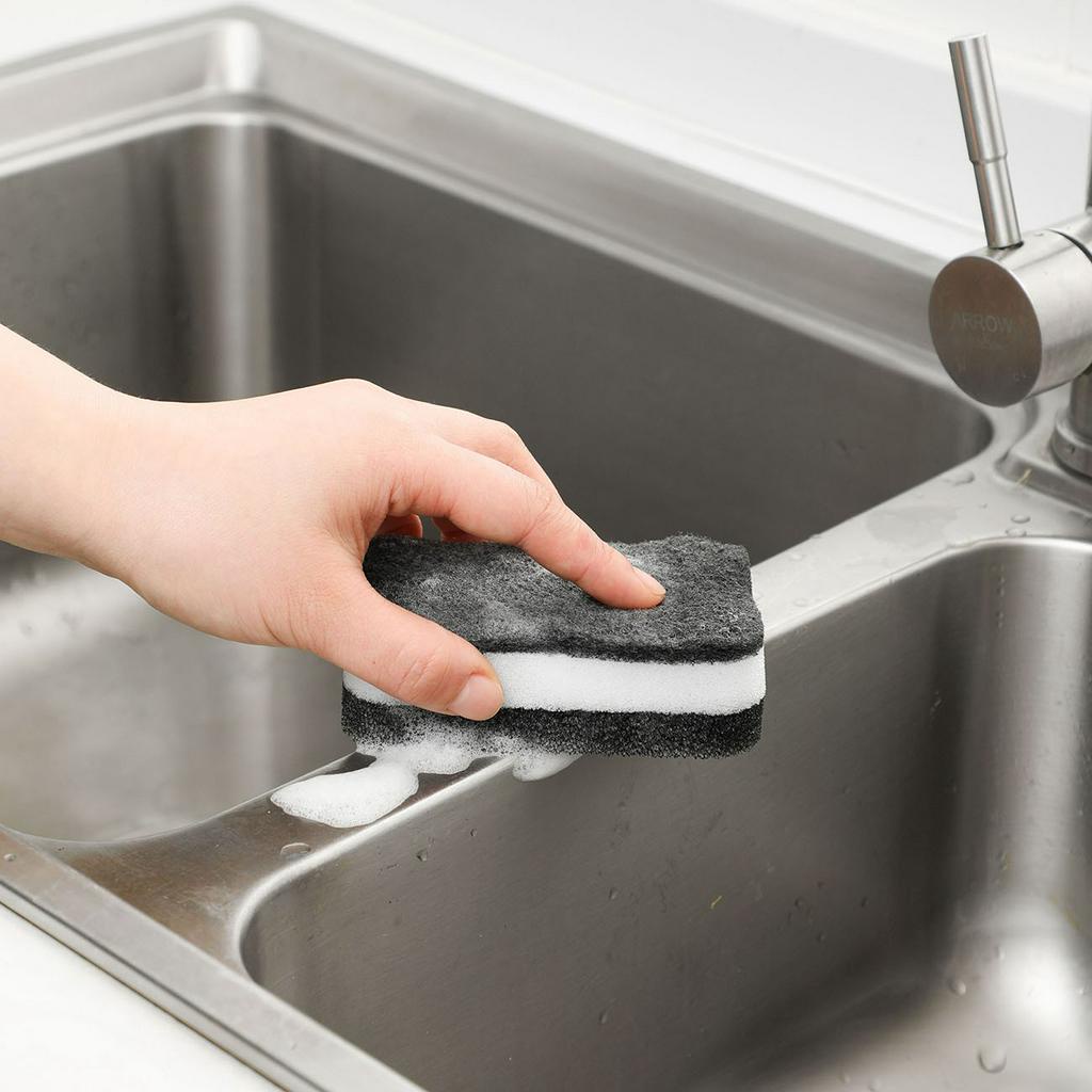 Mút rửa chén JUJIAJIA hai mặt chà rửa dụng cụ nấu ăn