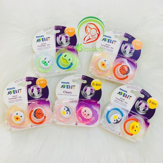 Ty ngậm Philips AVENT siêu mềm cho bé 0-6; 6-18 Tháng