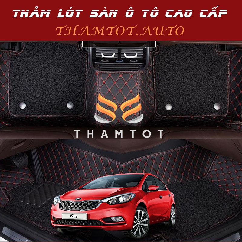 Thảm lót sàn, trải sàn ô tô 5D 6D Kia K3 da PU cao cấp, không mùi, chống nước 100%_Thamtot90