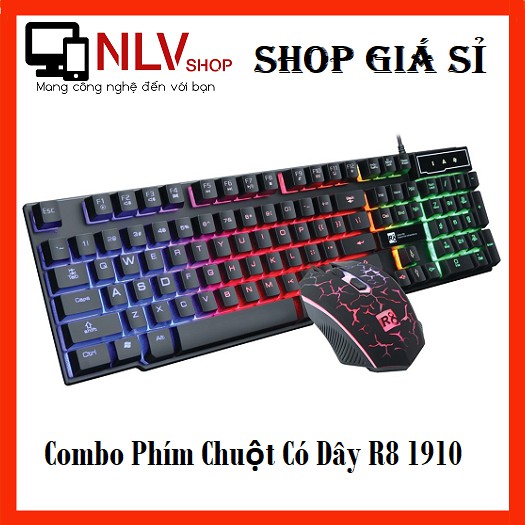 [Freeship] Combo Bàn phím giả cơ và Chuột chuyên game R8 1910 Led 7 màu có dây BH 12 Tháng | WebRaoVat - webraovat.net.vn