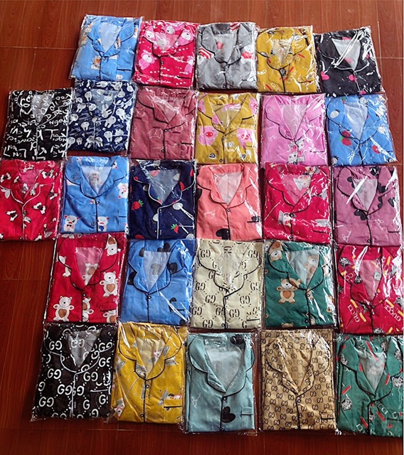 🌈🌈Bộ Pizama tay ngắn-quần dài 40-60kg | BigBuy360 - bigbuy360.vn