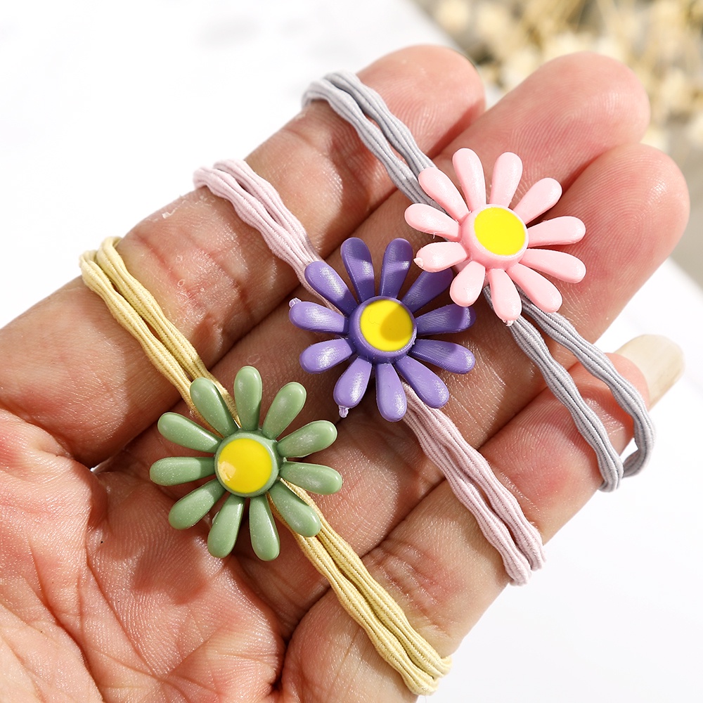Bộ 10 dây buộc tóc HAIMEIKANG hình hoa cúc dễ thương thời trang cho nữ