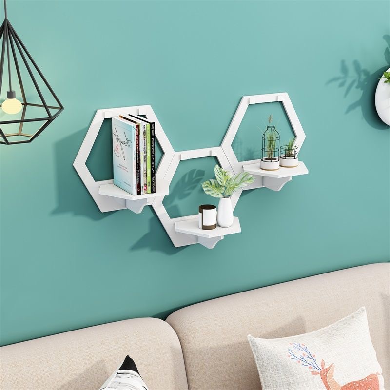 KỆ LỤC GIÁC KỆ TỔ ONG TREO TƯỜNG KỆ NGÔI NHÀ