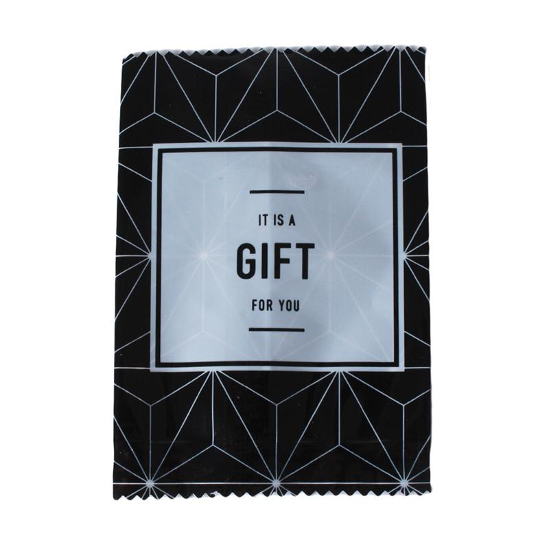 Black White Cookie Bag Geometric Snowflake Crisp Snack Bag Biscuit Clear Bag