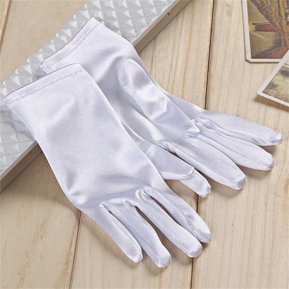 Găng Tay Chống Nắng Bằng Vải Satin Co Giãn Cho Cô Dâu