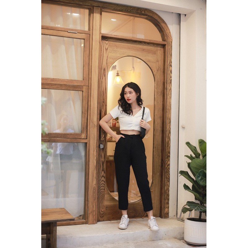 QUẦN BAGGY BASIC NỮ CẠP CAO ĐI HỌC/ ĐI CHƠI - Q0007