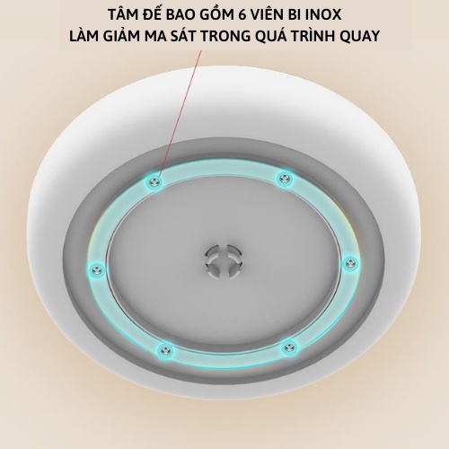 Kệ Xoay Đa Năng 360 Độ Đựng Gia Vị Tiện Dụng ECOCO, Khay Đựng Mỹ Phẩm Size nhỏ 25cm E2021
