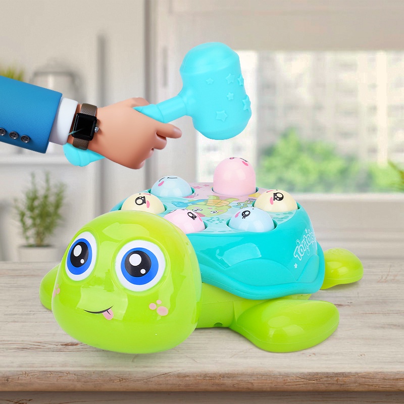 Đồ chơi đập chuột hamster hình rùa/ hình khủng long / hình vịt vàng đáng yêu giúp bé nhanh nhẹn đôi tay