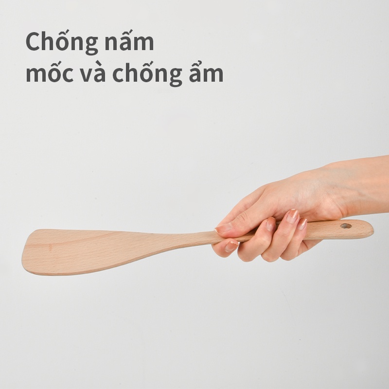 INSSA Xẻng gỗ chống dính xào nấu tiện lợi