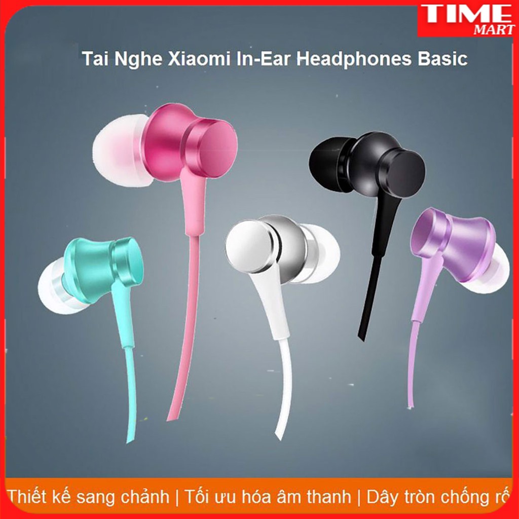 [Bản quốc tế] Tai nghe Xiaomi Piston Basic 2012 jack 3.5mm có mic vỏ nhôm nguyên khối [TIME_MART]