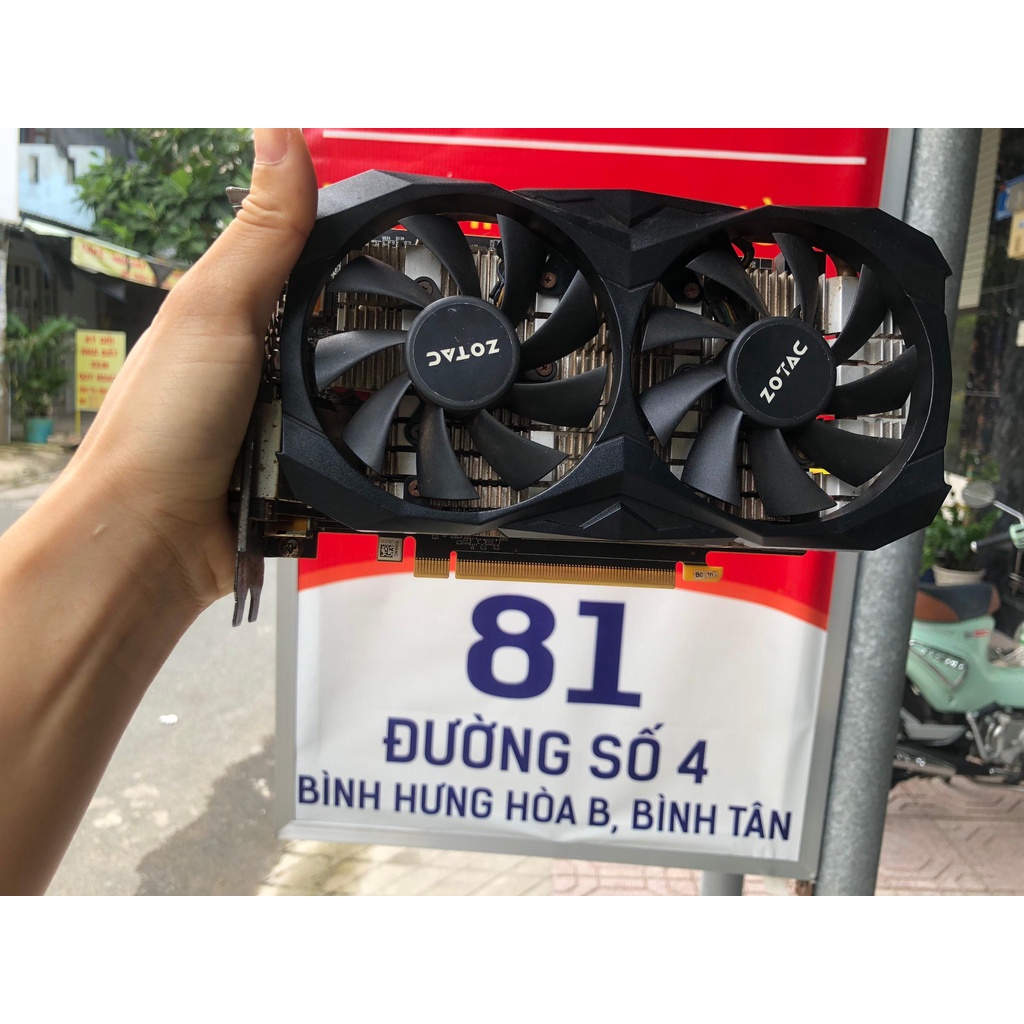Card màn hình GTX 1060 3GB D5 2FAN 192BIT ZOTAC. BH 1 tháng 1 ĐỔI 1.
