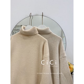 Áo len trơn cổ lọ chất dày- ảnh thật