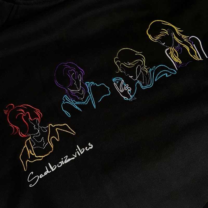 Áo hoodie SADBOIZVIBES TOSS BLACK