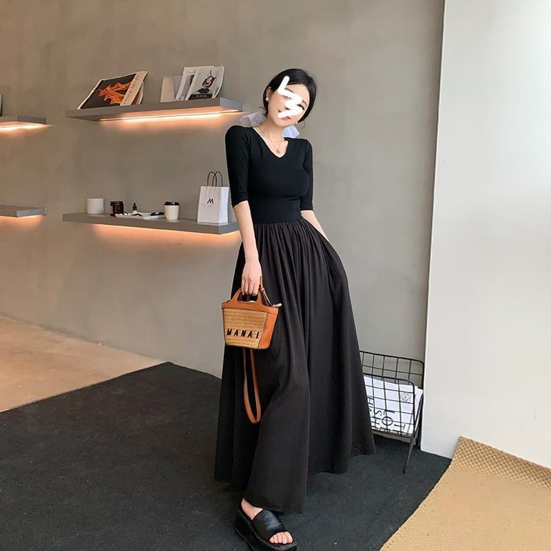 Đầm Dài Dáng Ôm Eo Cao Tay Dài Thời Trang Mùa Thu Cá Tính